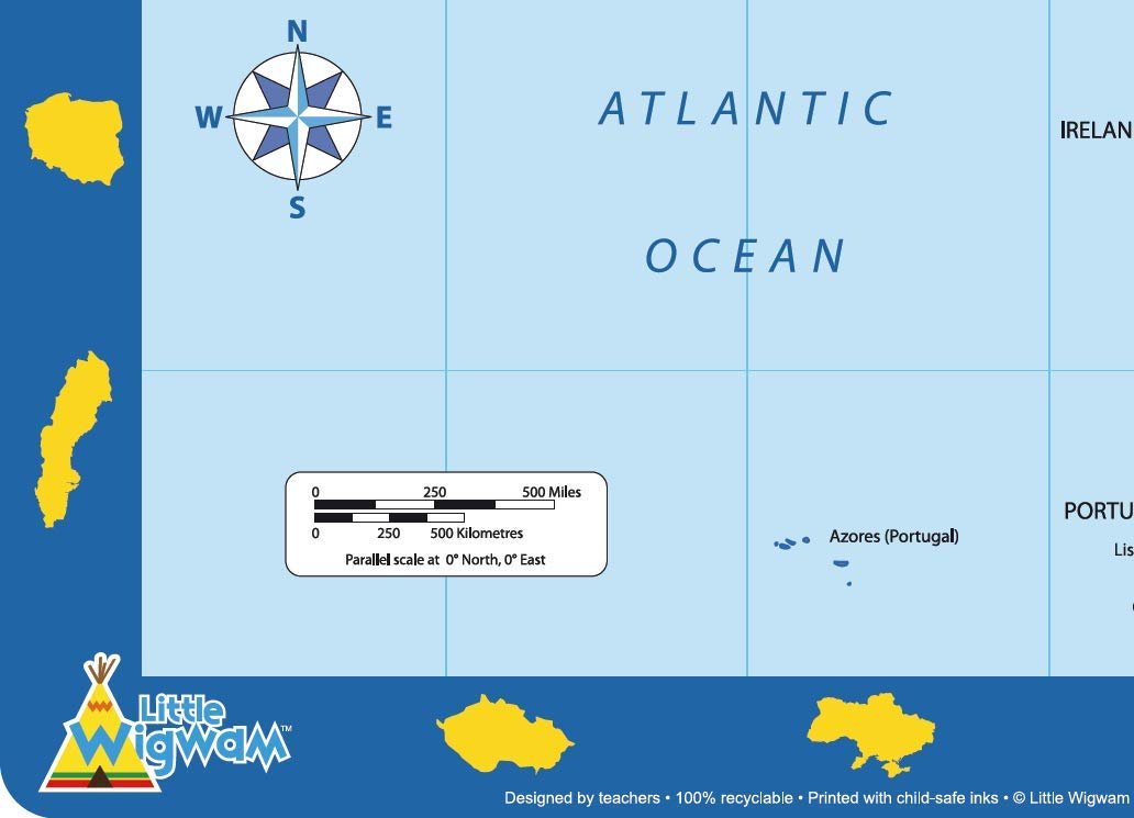 Europe Map Placemat - Little Wigwam