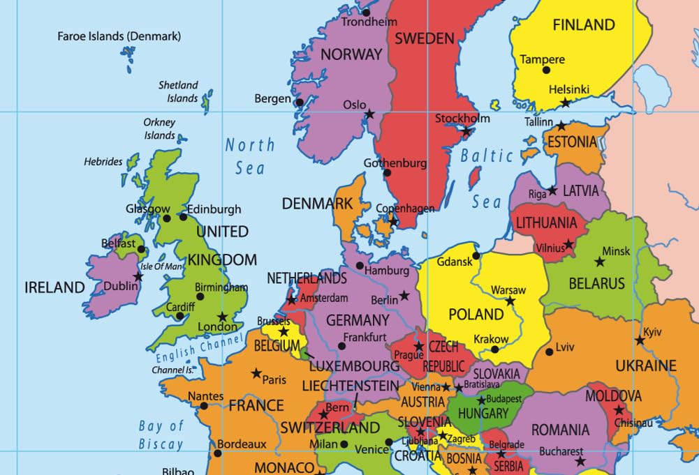 Europe Map Placemat - Little Wigwam
