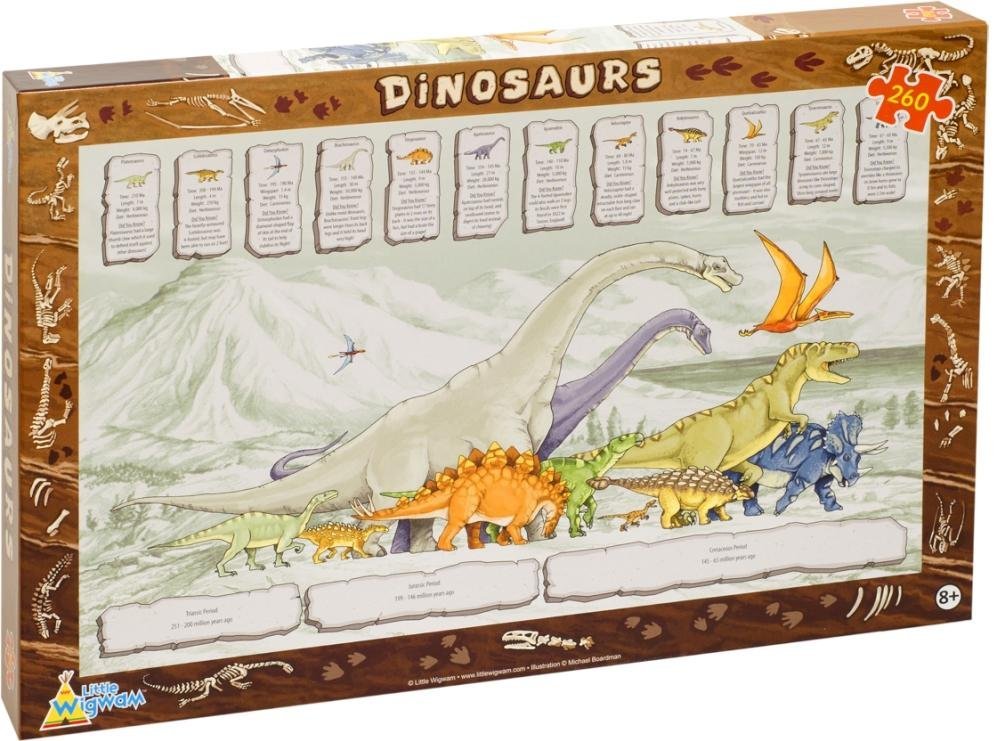 Little Wigwam Dinosaurs - 260 piece Jigsaw - Little Wigwam