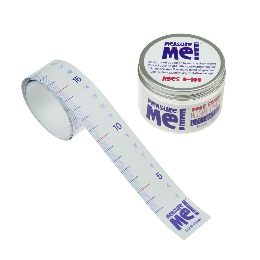 Measure Me! Roll - up Door Frame Height Chart for Children - Little White One (cm) - Little Wigwam