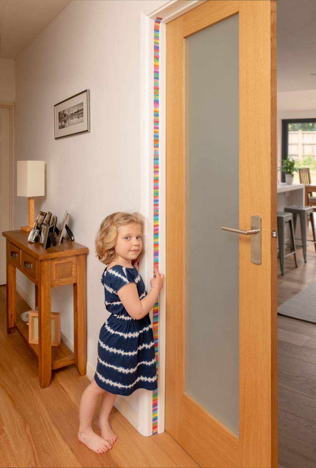 Measure Me! Roll - up Door Frame Height Chart for Kids - Rainbow Rows - Little Wigwam