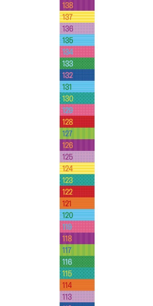 Measure Me! Roll - up Door Frame Height Chart for Kids - Rainbow Rows - Little Wigwam