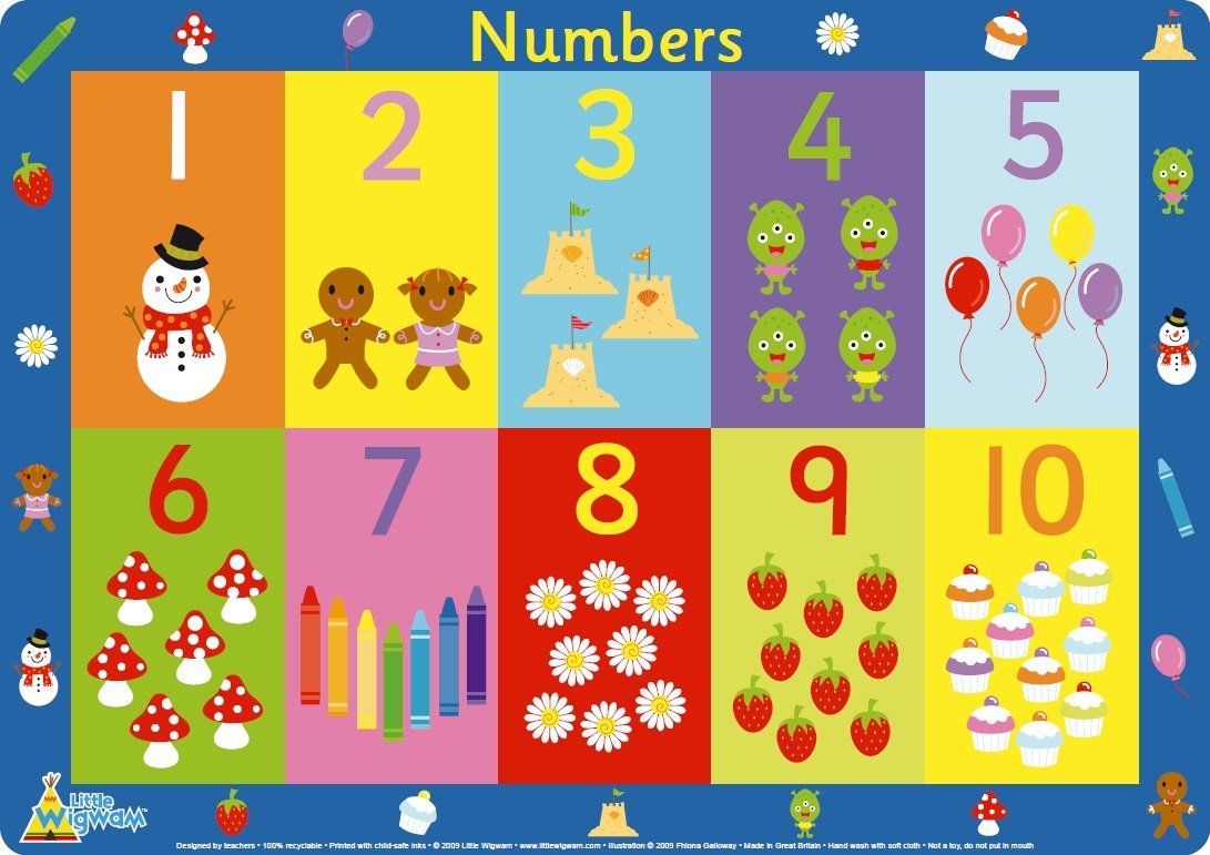 Numbers 1 - 10 Placemat - Little Wigwam