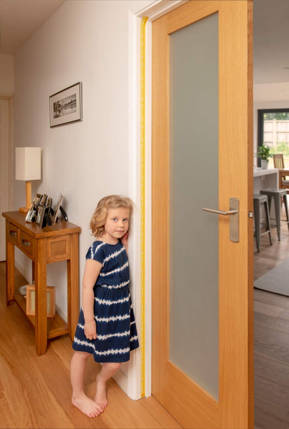 Orange Sunburst Door Frame Height Chart - Little Wigwam