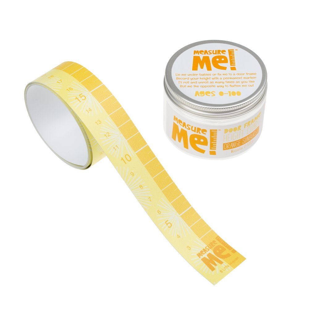 Orange Sunburst Door Frame Height Chart - Little Wigwam