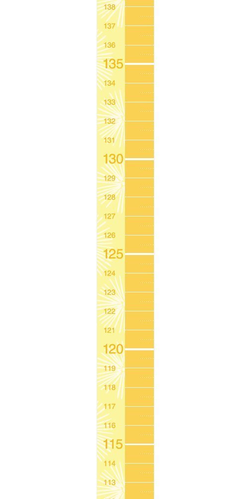Orange Sunburst Door Frame Height Chart - Little Wigwam