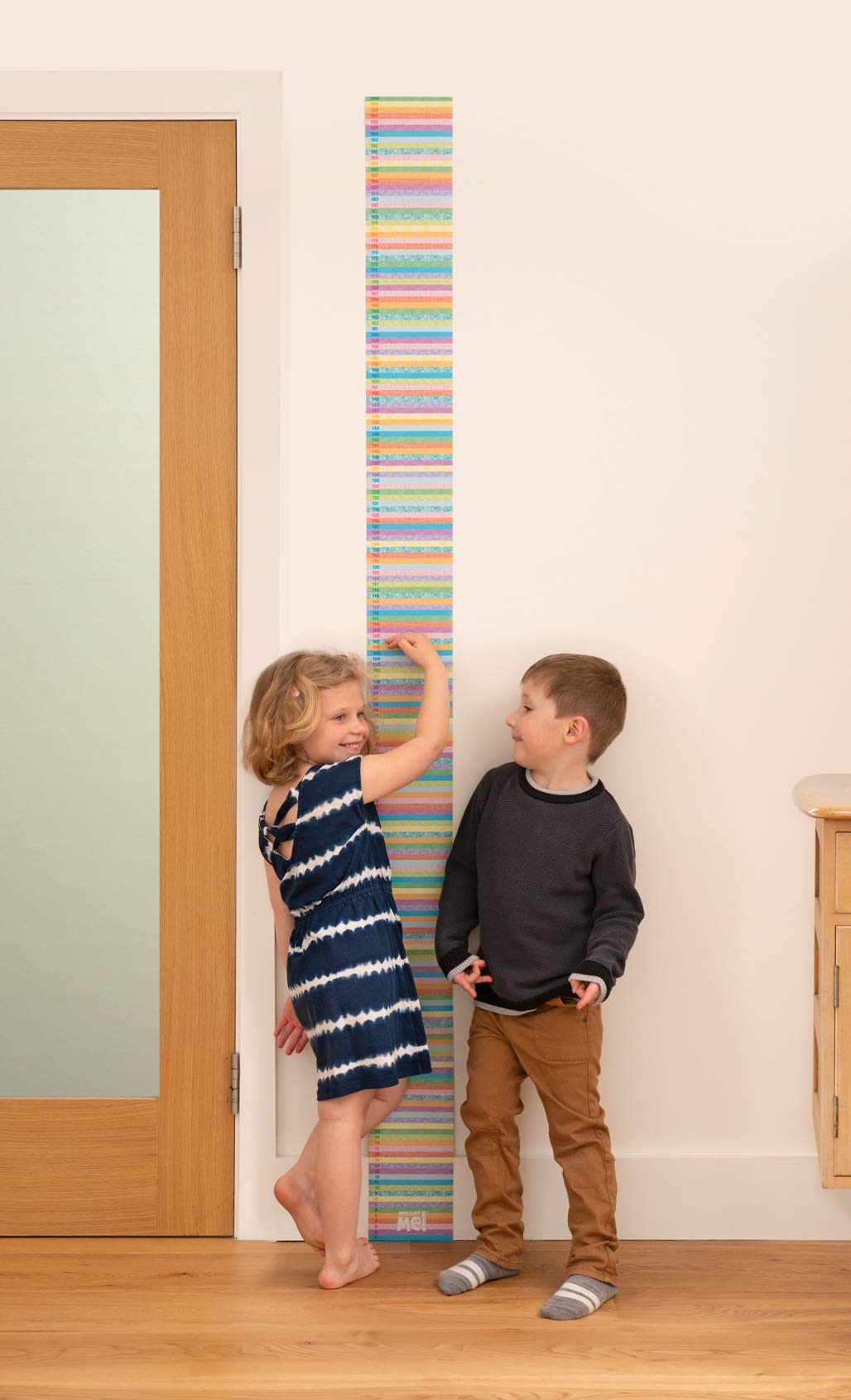Pastel Rows Design Height Chart For Children - Little Wigwam