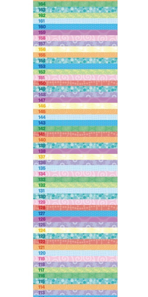 Pastel Rows Design Height Chart For Children - Little Wigwam