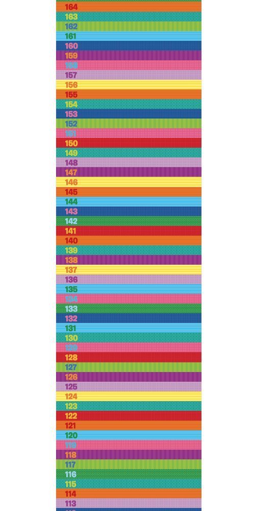 Rainbow Rows Design Height Chart For Children - Little Wigwam