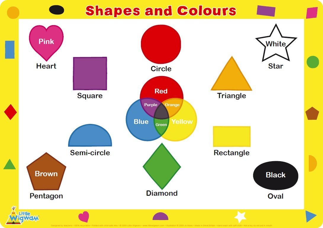 Shapes And Colours Placemat - Little Wigwam
